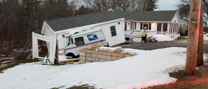 Mail Truck Crash